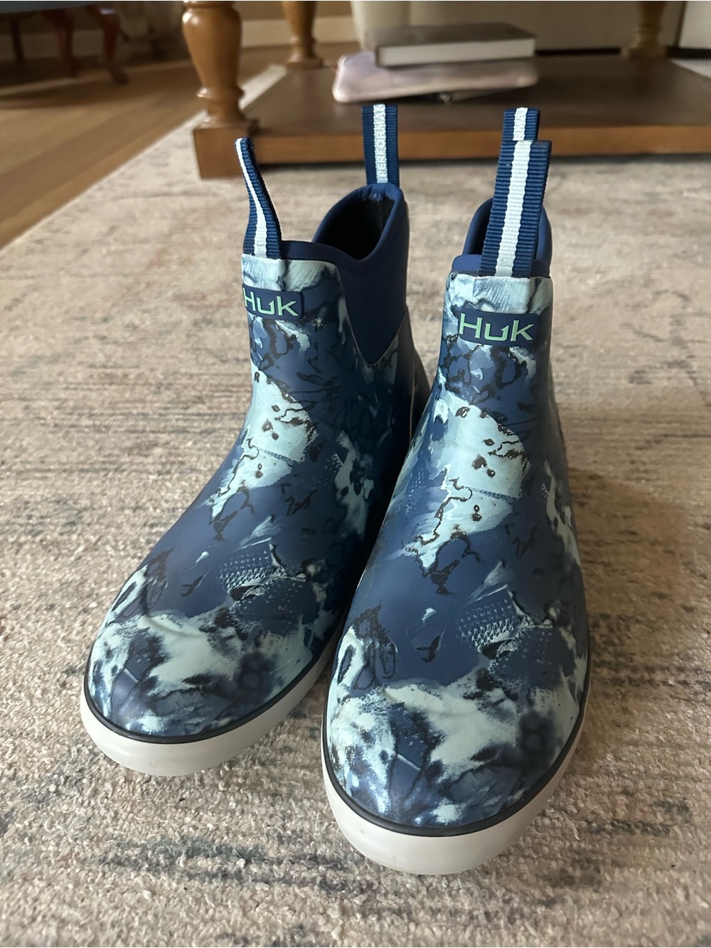 Huk Rogue Wave Blue Camo Slip-On  Boots